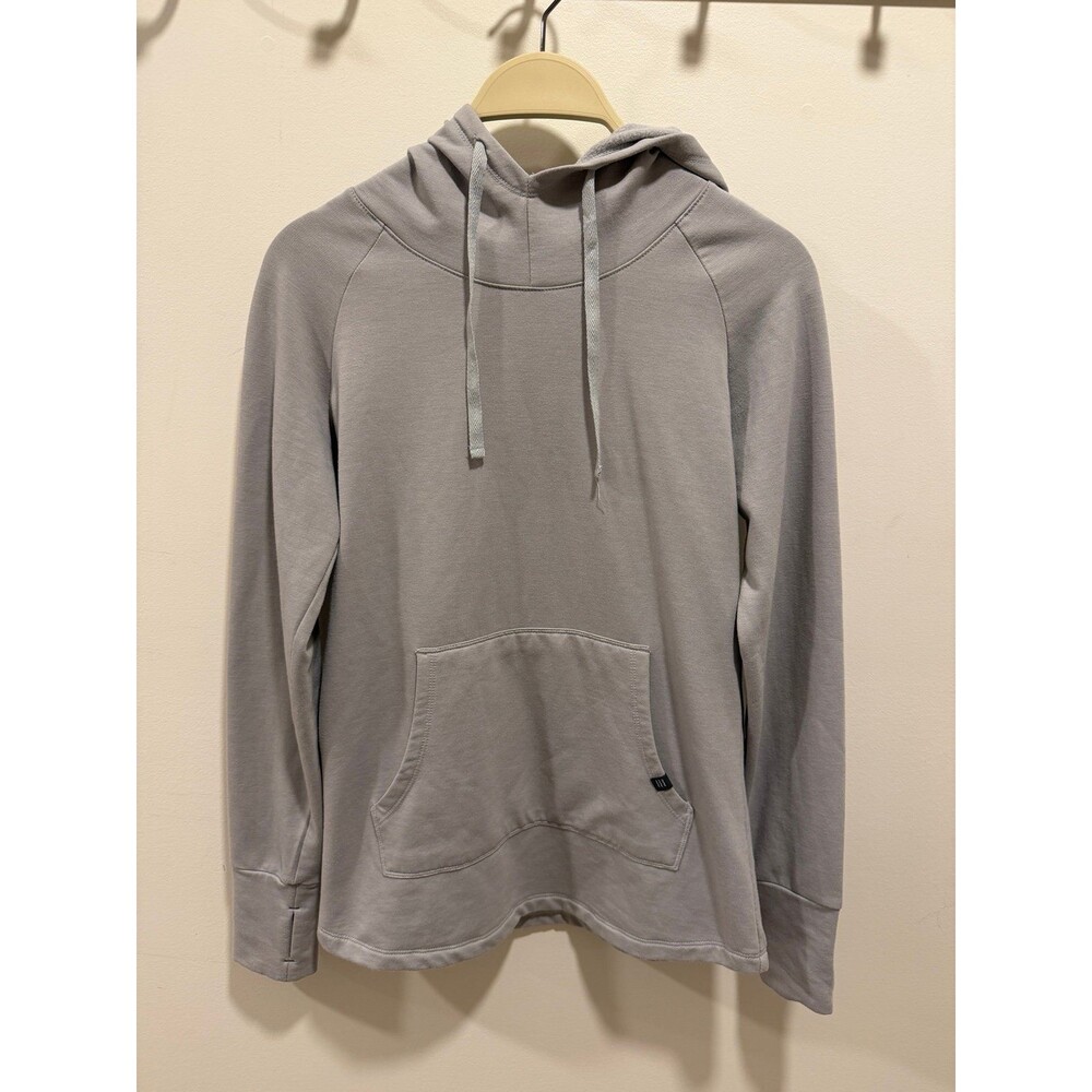 Free Fly Hoodie Womens Small Gray Bamboo Fleece Lined Thumb Holes Dune Hoody